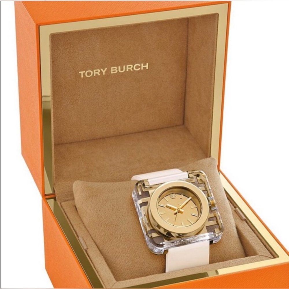 Tory Burch Gold and White Women's Watch